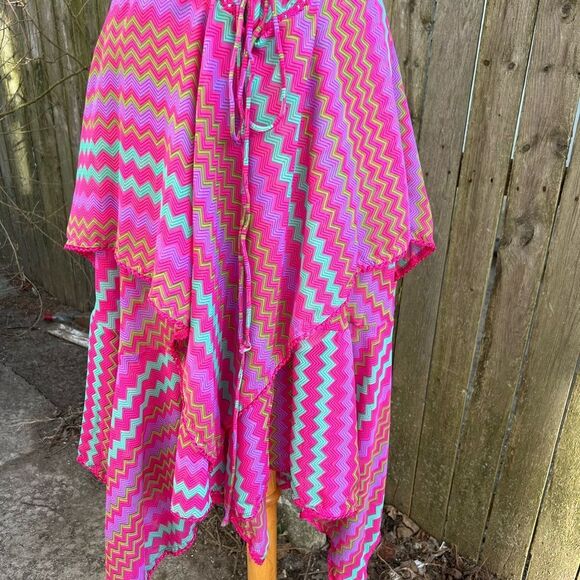 🦋**** Colors Of India Vibrant Zigzag Lace-Up Dress (AA2) - Picture 6 of 14